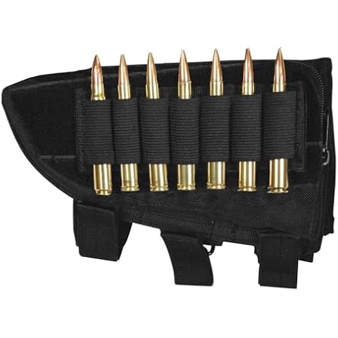 Fox Outdoor Products Rifle Butt Stock Cheek Rest, Black, 8" x 4.5" Cover