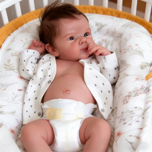 Anano Bebe Reborn De Silicona Cuerpo Complet 45CM Muñecas Bebe Reborn Realista Niña, Bebe Que Parece Real, Muñecas Reborñ Silicona Blanda, Muñeca para Niñas