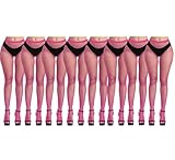 Keldorng Medias de red de cintura alta para mujer, Talla única