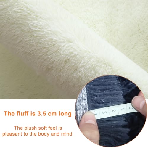 Gsogcax Rugs Living Room 4'×5.3' Super Soft Fluffy Area Rugs for Bedroom Shaggy Anti-Skid Comfortable Large Rugs Indoor Modern Home Decor Floor Carpet - Image 3