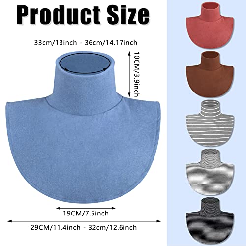 6 Pieces Fake Turtleneck Dickey Collars Half Top Mock Blouse Collar Neck False Turtleneck Neck for Women2