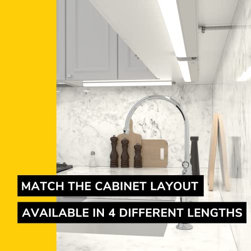 Image of GETINLIGHT 30-inch Hardwired Only LED Under Cabinet Lighting, Daylight White(5000k), Dimmable, Matte White Finished, ETL Listed, IN-0201-14-WH-50