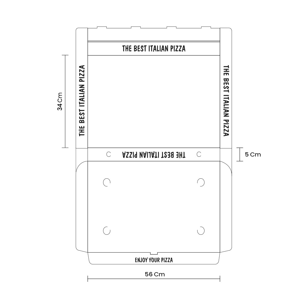 Pizza Box 56x34x5 Chiusura Americana Confezione 50 Cartoni Porta Pizza Asporto