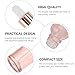 BIUDECO Rose Gold Glass Essential Oil Dropper Bottles 15Ml Small Sub Bottles 5Pcs Pink Translucent Serum Containers for Beauty and Personal Care