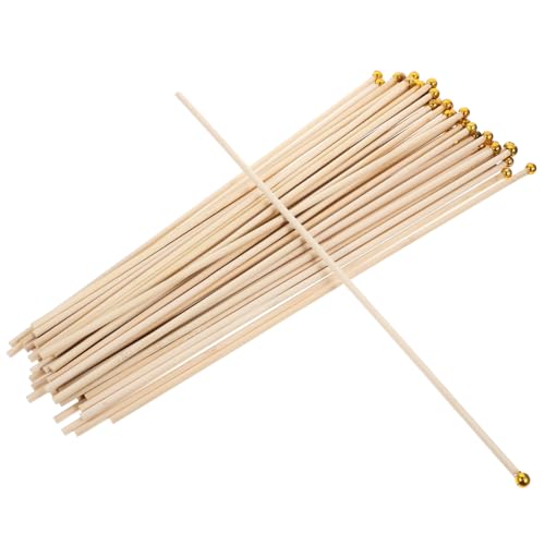 Bâtons de drapeau en bambou de 40 cm : lot de 50 mâts de rechange légers pour célébrations