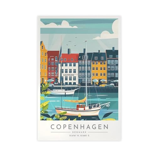 Impression sur toile Copenhague texture premium pour décoration élégante