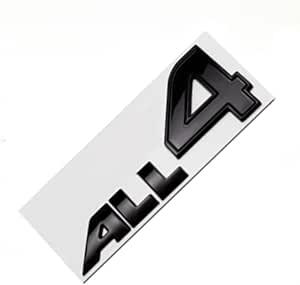2 Adesivi Emblema ALL4 Per Auto - Rosso E Nero, Impermeabili E Antivento, Facili Da Applicare - Foto 3