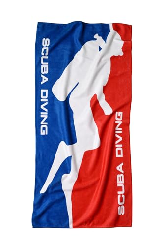 Scuba Temalı Plaj Havlusu, Mikrofiber Hızlı Kuruyan Plaj Havlusu 70x140 cm, Spor Havlusu