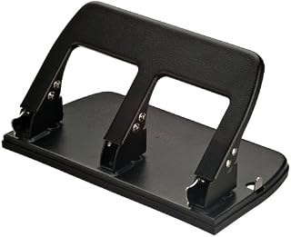 Officemate Medium Duty 3 Hole Punch with Ergonomic Handle, 30 Sheet Capacity, Black