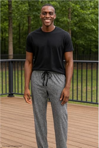 Image of Hanes Men's X-Temp Jersey Cotton Sleep Pajama Lounge Pants with Pockets, Pj Bottoms, Extended Sizes