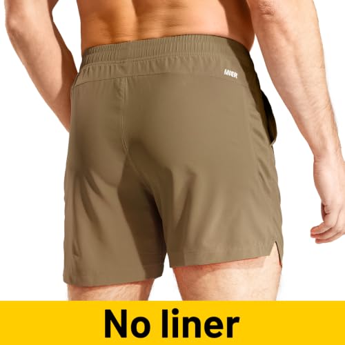 Image of MIER Men's Workout Running Shorts Lightweight Active 5 Inches Shorts with Pockets, Quick Dry, Breathable