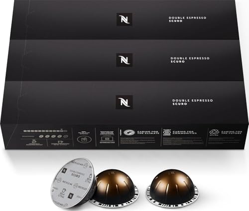 Image of Nespresso Vertuo, Double Espresso Scuro, Dark Roast, Espresso Pods, 30 Count (Pack of 10)