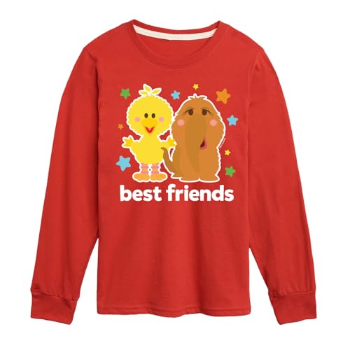 Sesame Street - Best Friends Big Bird Snuffy-Toddler and Youth Long Sleeve T-Shirt
