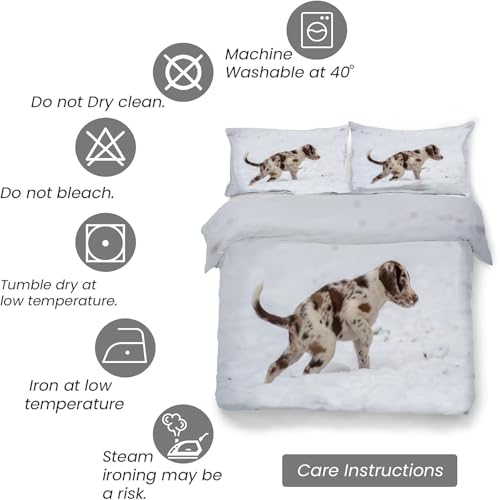 Housse de couette 240x260 Dalmatien parure lit microfibre