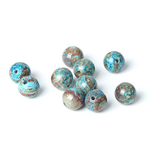 Agate Fleur Jaune Naturelle, Perles Rondes En Vrac, Perles D'agate Polonaise Pour La Fabrication De Bijoux, Bracelet, Collier 15,5 Pouces 8 Mm 10 Mm - France