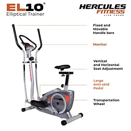 Image of Hercules Fitness Upright Bike with 6 Kg Flywheel | 8level Manual Magnetic Resistance Control | Fitness Cycle for Home Gym Workout | Ideal for Tummy & Lower Body | Max User Weight 100kg