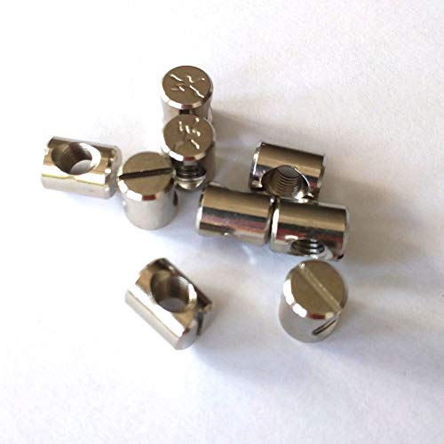 Tekknosport – 10 tornillos insert para cortavientos de aletas 9 mm M6 rosca latón inoxidable