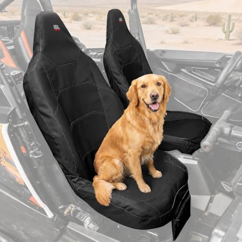 KEMIMOTO 2024+ XP 1000 Seat Covers 1680D Waterproof with Zipper Pocket Compatible with Polaris RZR XP 1000/4 1000 2024 2025 2026 Neoprene Scratch Resistant UTV Anti-UV Accessories 2 Pack