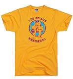 DIRTYRAGZ Men's Los Pollos Hermanos Chicken Brothers T Shirt S Gold