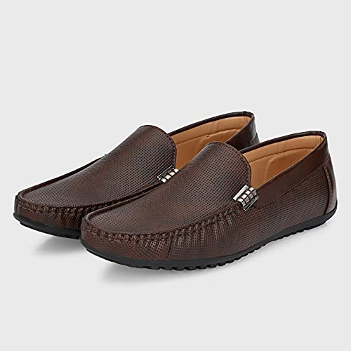 Image of Centrino Casual Loafers for Man | Shoes for Men Stylish | Lightweight Slip-On with Cushioned Insole | Comfortable Moccasin Shoes | Hand-Stitched Mens Loafer Shoes for Travel Office & Weekend Outings (9911)