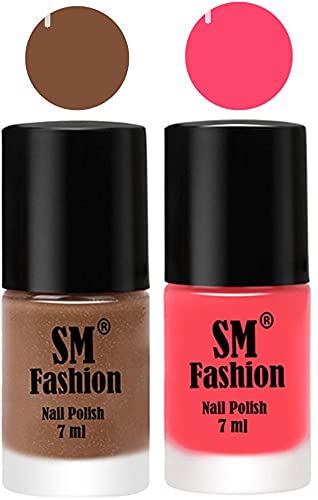 Image of Long Lasting Nail Polish | Nail Paint Combo 7 ml Each) - Set of 2 Tan-Pink