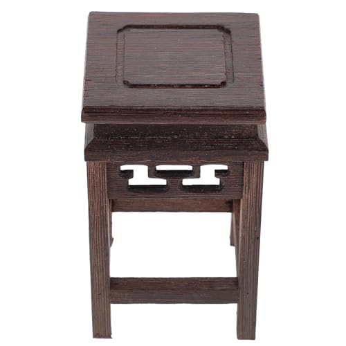 PACKOVE Soporte para Plantas de Interior de Madera de Chaca de Tamaño Pequeño, Base Decorativa Cuadrada Diseño Oriental Calado, Expositor Artesanal para Macetas y Estilo Aleatorio
