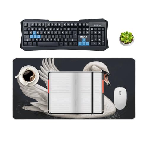 White Swan Desk Pad Large Desk Protector 24 x 12 in miniatura 4