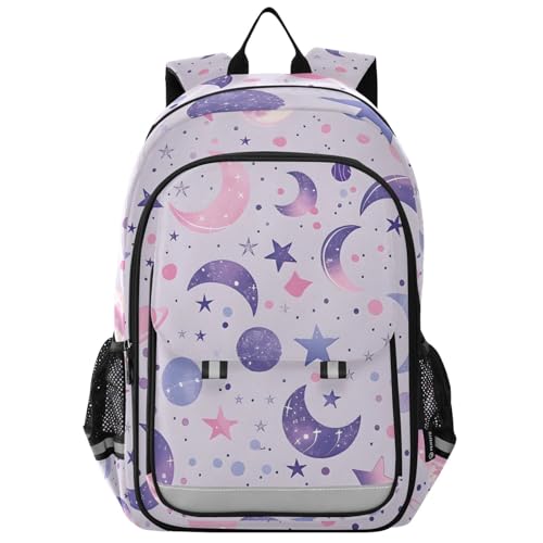 senya Mochila escolar para faculdade, mochila de viagem, mochila moderna, mochila antifurto, bolsa de ombro feminina e masculina, Constelações de rosas pastel, One Size, Mochilas de mochila