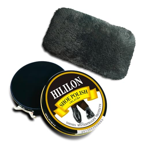 Best Polish for Black Boots: Shine and Protect Your Footwear 12 Black Shoe Polish Paste for Leather Shoes & Boots, Premium High-Gloss Shine, UV Protection, Includes Wool Cloth, 1.75oz (50ml)