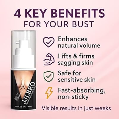 JJLBRO Bust Growth and Firming Cream Herbal Formula for Fuller, Lifted, and Shaped Breasts Gel