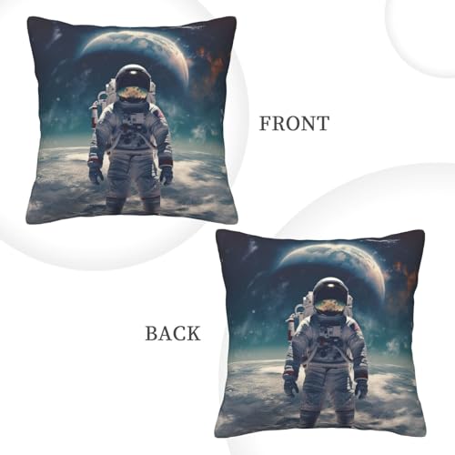 Housse de coussin astronaute velours côtelé : solution confort canapé