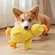 KOMUNJ Anti Stress Ente, Gelb Anti Stress Ente für Hunde, Hunde Enten Mit Quaken Geräusch, Fun Dogs Interaktives HundSpielzeug, Plüsch Sound HundSpielzeug, Plüsch Kauspielzeug, Für Hund ruhig