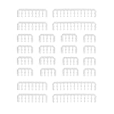 FormulaMod Cable Comb Kit for Power Cable,Sleeve Management Tools Wire Organizer Comb Includes 4x24 P+4x16P+12x8P+4x6P Computer Case Water Cooling Cable Organizer(White)