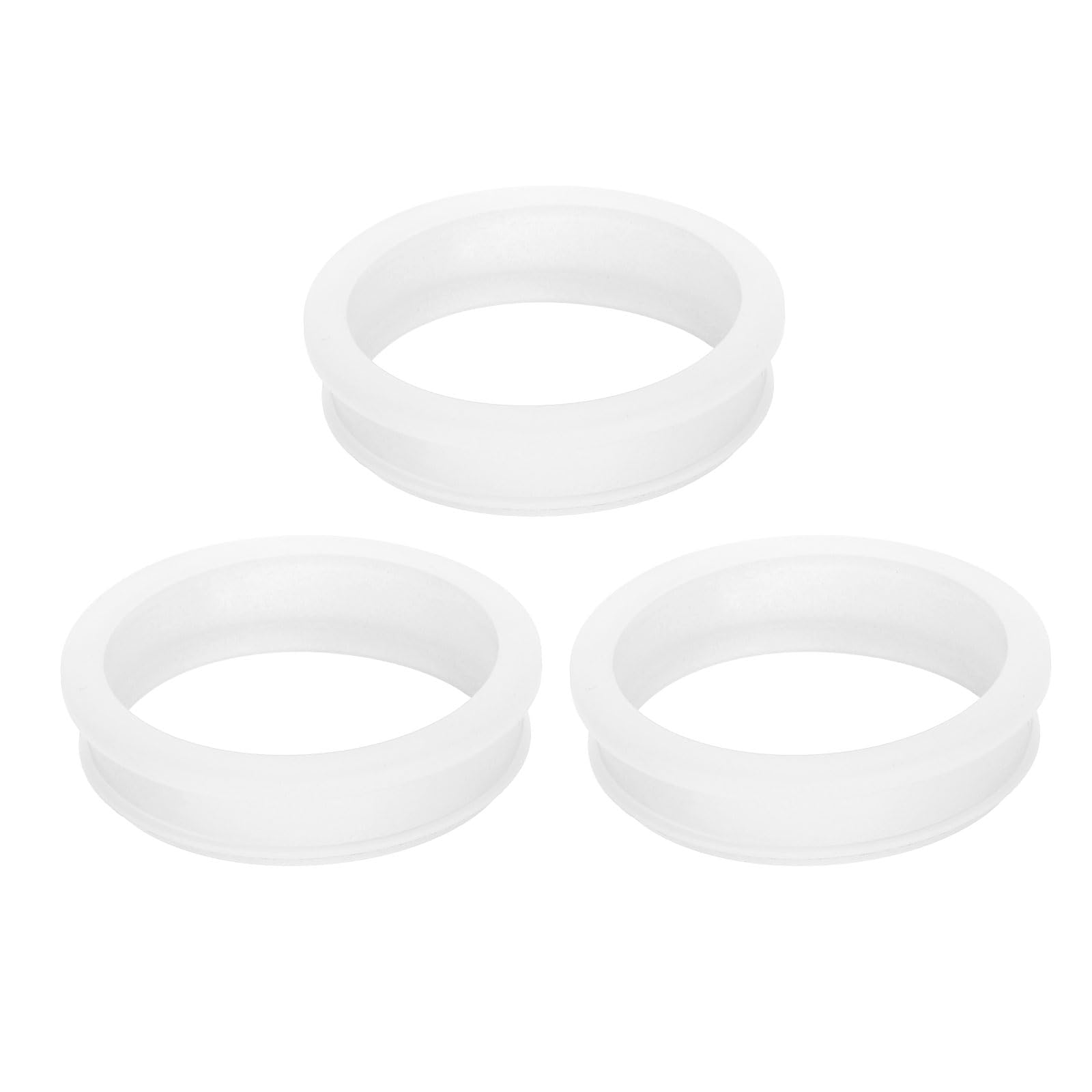 sourcing map 3Pcs Rubber Grommets 60.6mm Drill Hole, 54.5mm ID Hole Top Hat Grommet Black Silicone Rubber Hole Plug Gasket for Wiring, Automotive, Clear