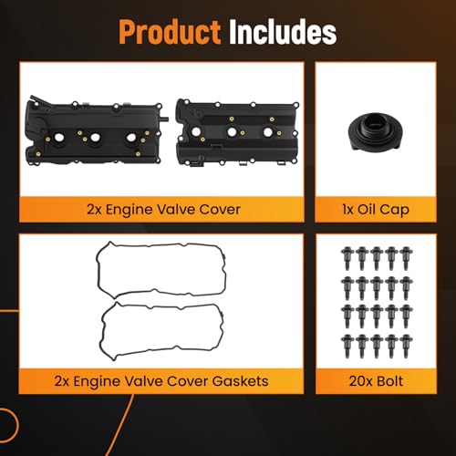 Image of maXpeedingrods Engine Valve Cover for NISSAN 350Z 2003-2007, for INFINITI G35 2003-2007, FX35 2003-2008, M35 2006-2008 3.5L 3498CC V6 DOHC Replacement 13264-AM610, 036-0009