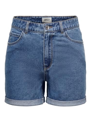 ONLVEGA Cintura Alta Corte Regular Shorts Azul L