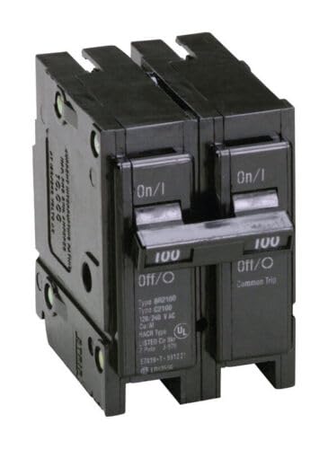 Replacement for fits Eaton BR2100 100A 2-Pole Plug-On Type BR Circuit Breaker 3 L x 3 H x 1 W in.