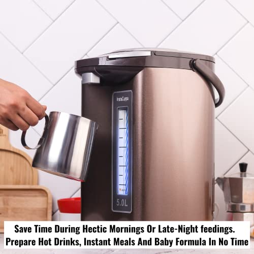 Image of InstaCuppa Electric Kettle Dispenser with Temperature Control, Stay Warm Function, 5 litres Capacity, Automatic Shut-Off and Dry-Boil Protection, Rapid Heating for Tea, Coffee and Instant Meals