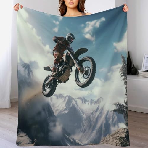 Couverture polaire motocross douce de qualité supérieure pour lit - 2