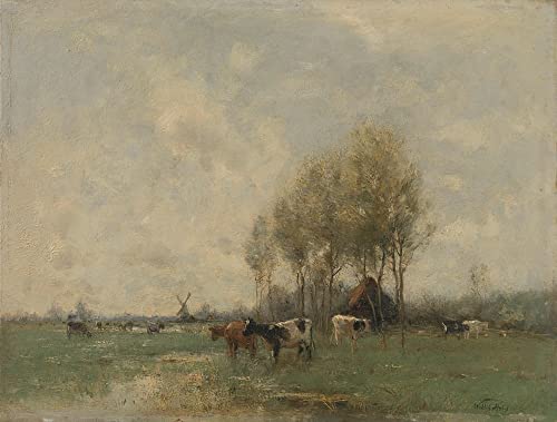 Affiche toile Weide Met Koeien de Willem Maris : sublimez votre salon avec une touche nature