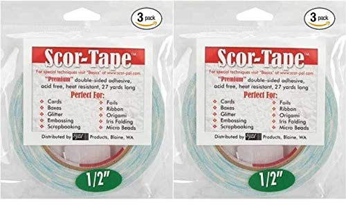 Scor-Tape 1/2 X 27yds - 3 Rolls (3) by Scor (Original Version) (Two Pack)