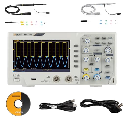 OWON SDS1102 Desktop Oscilloscope, 100MHz, Dual Channels