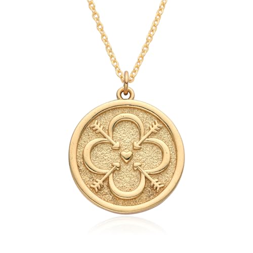 Dainty Necklace Initial Necklace For Women Round Moon star Clover Pendant Chain Coin Necklaces