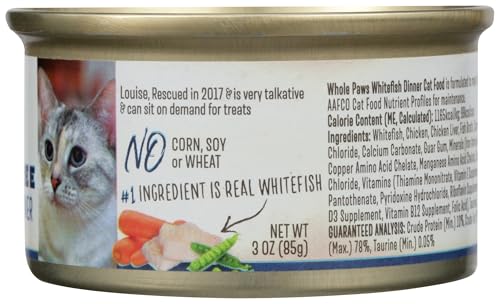 Image of Whole Paws, Whole Paws, Whitefish Recipe Cat Food, 3 Ounce