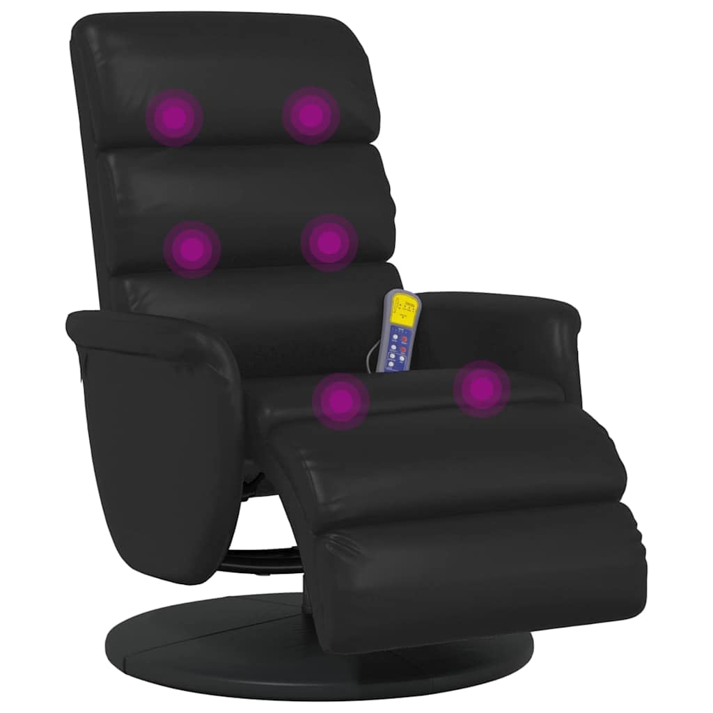 vidaXL Poltrona Massaggiante Nero 71 x 98 x 106 cm Pelle Sintetica