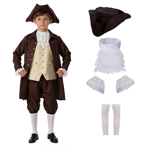 Disfraz colonial Benjamin Franklin para niños miniatura 1
