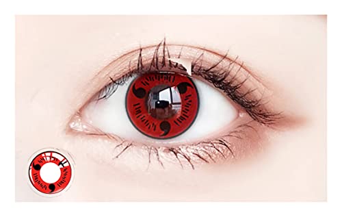 Color_Contact_Eyes Cosplay Party, Mak-eup Party, Fashion Show, Halloween Christmas Party Gifts for Women and Girls Anime Red - 2 Color_Contact_Eyes Cosplay Party, Mak-eup Party, Fashion Show, Halloween Christmas Party Gifts for Women and Girls Anime Red - 2