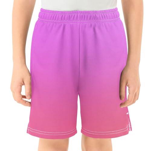 Magenta Purple Fuchsia Boys Athletic Shorts Kids Basketball Shorts Gym Short for Summer S2