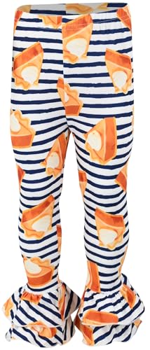 Image of Unique Baby 2 Piece Girls Double Ruffle Leggings and Long Sleeve Shirt Clothes Set Kid and Toddler Girl Outfit