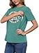 Women's Nursing Shirts for Breastfeeding Zipper Short Sleeves Mama Shirt Causal Maternity Nursing Graphic Tees Tops Green